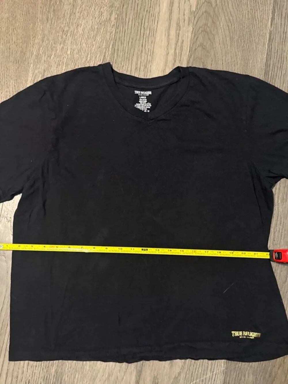 True Religion Black Tee, SIze Large, New Authentic